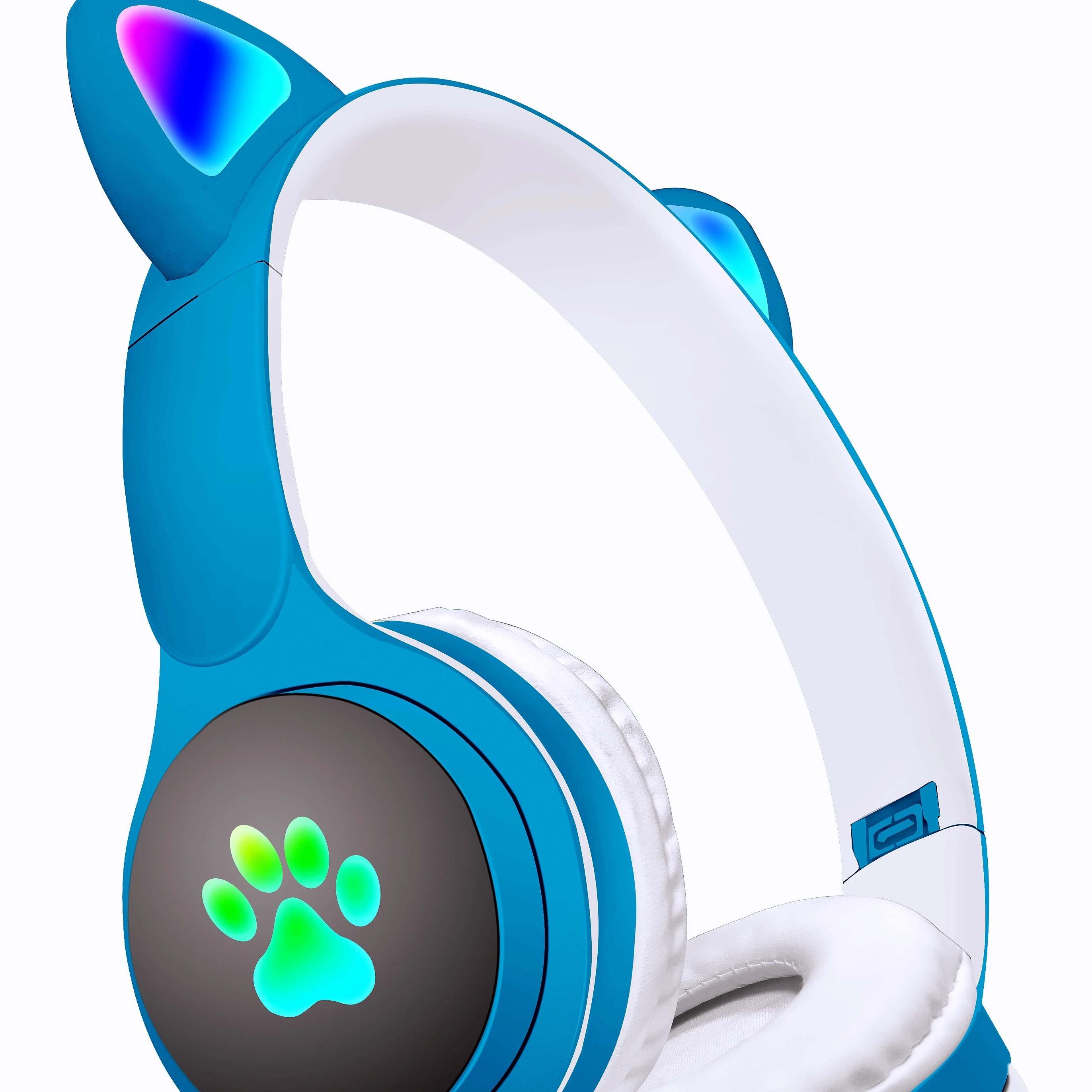 Кошачьими ушками наушники оптовая продажа складной 5,0 милые Светодиодные беспроводные наушники Cat гарнитура