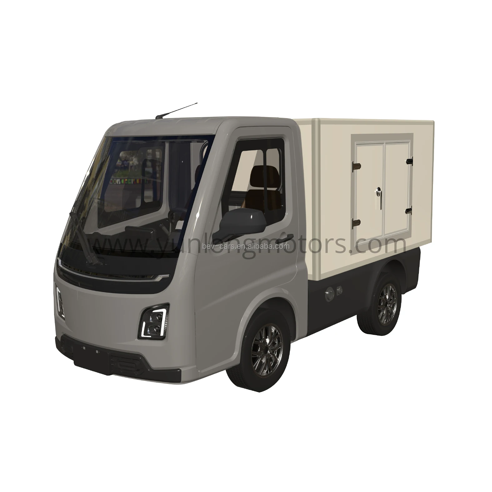 Yunlong electric van cargo truck utility vehicle EEC L7e 2 front seats electric delivery vehicle 80Km/h