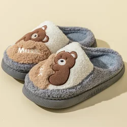 2021 New arrival winter warm home household room soft plush furry cute lovely cartoon slides slippers