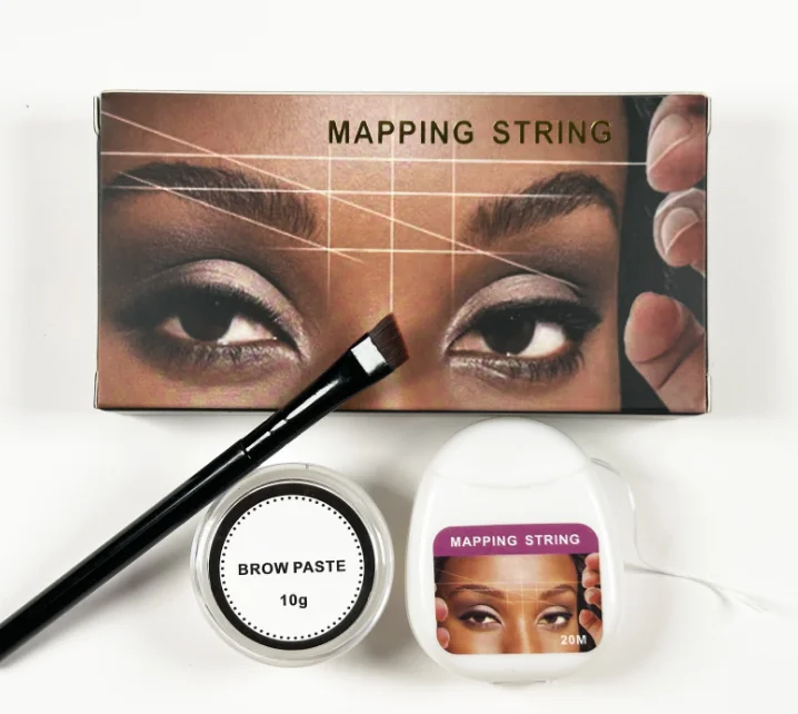OEM Private label microblading lip white eyebrow brow shaping mapping paste kit with mapping string