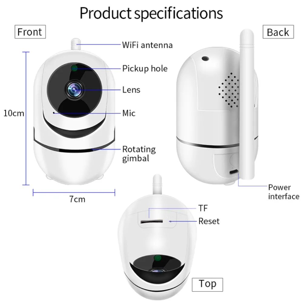 2 МП full hd домашняя панорамная система видеонаблюдения p2p mini cc cctv Беспроводная Скрытая ip-камера wifi