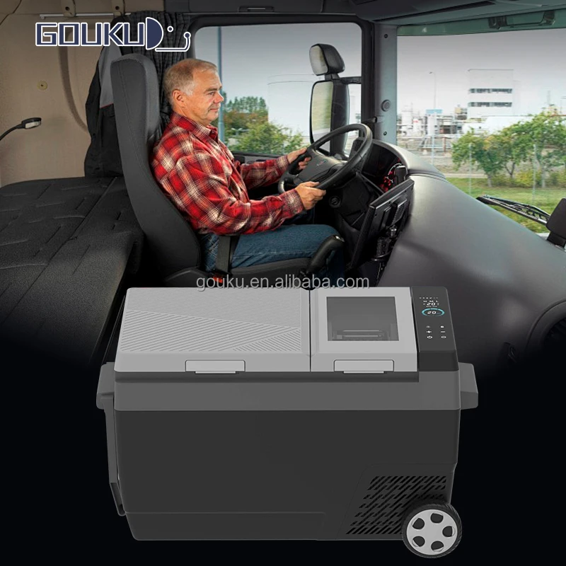 Make ice quickly Battery Powered 12V Car Fridge Freezer AC DC Portable Compressor Refrigerator for Home Outdoor Camping