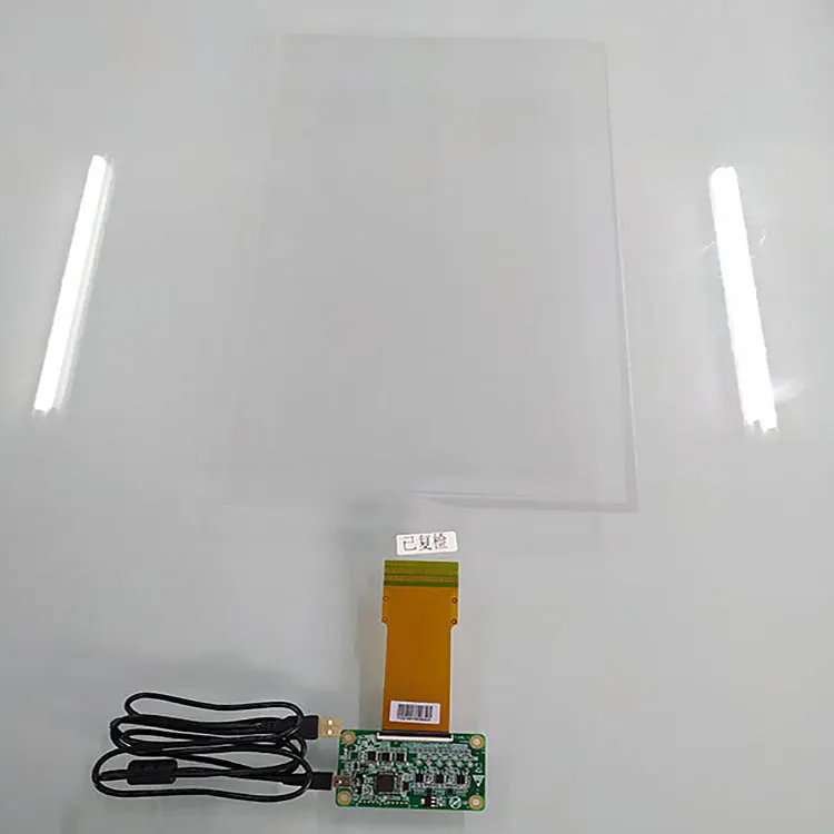 10.1 inch 12 touch points transparent  pcap touch panel foil with  USB power fast response capacitive touch  panels