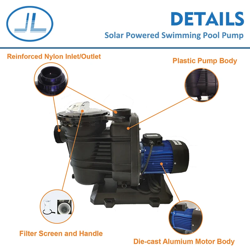 JLP21/19-D120/900 Jilu solar Swimming pool pump surface pump with MPPT controller