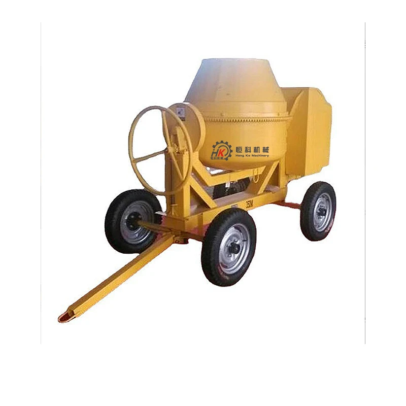 Portable 350L 400L 500L 4-wheel mobile gasoline diesel concrete cement mixer factory direct sales
