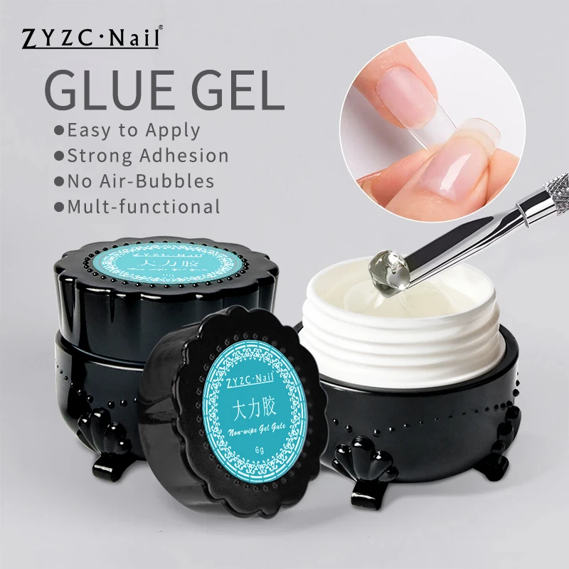 High Quality Gel Glue in 10g Tube Stick Diamond Gem-on Gel Hanyinails OEMl Rhinestone UV Gel MSDS Green Diamond Gloss Tube 60s