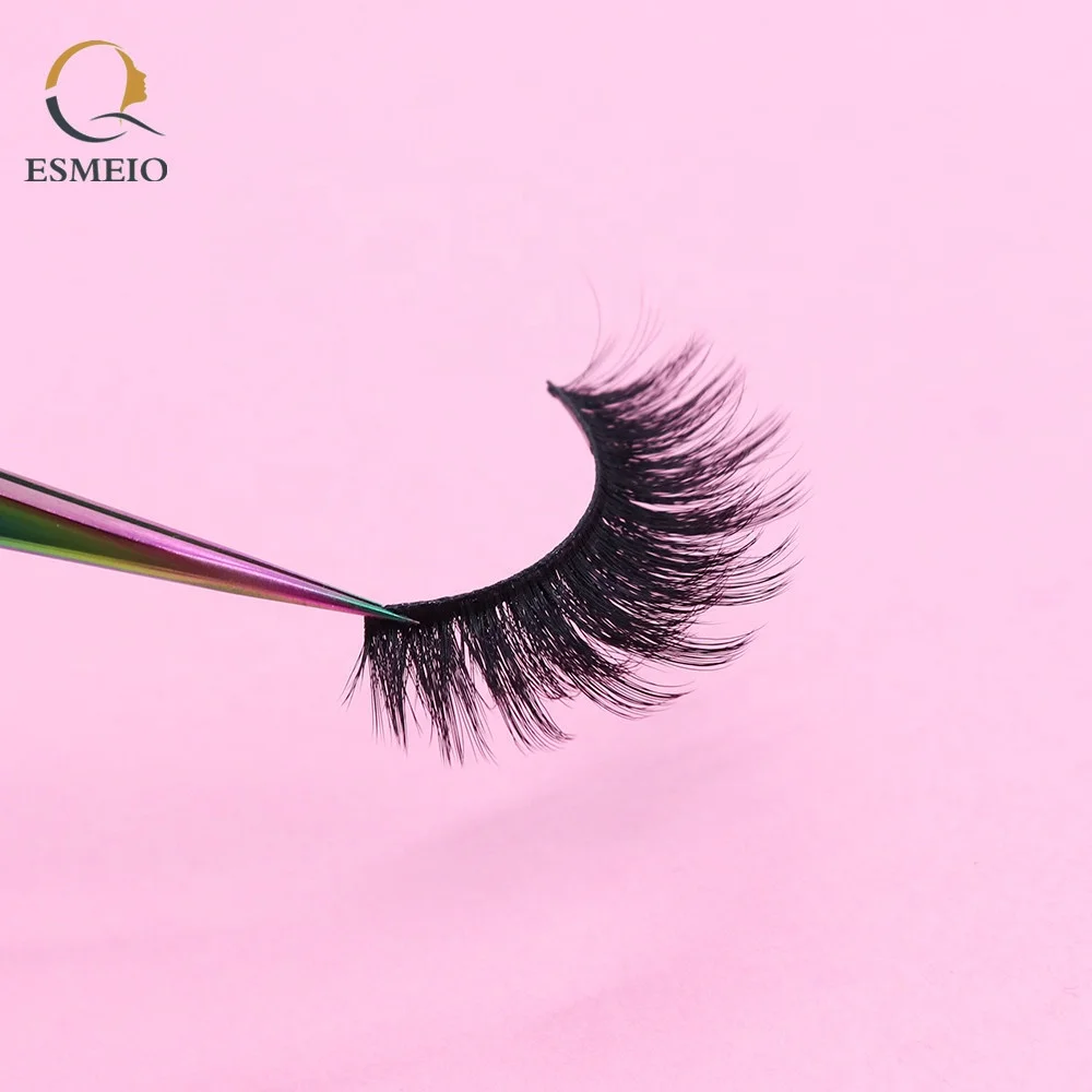 6D Wispies False Eyelashes With Custom Package Logo Best Quality Lashes Natural Length 15MM Lashes