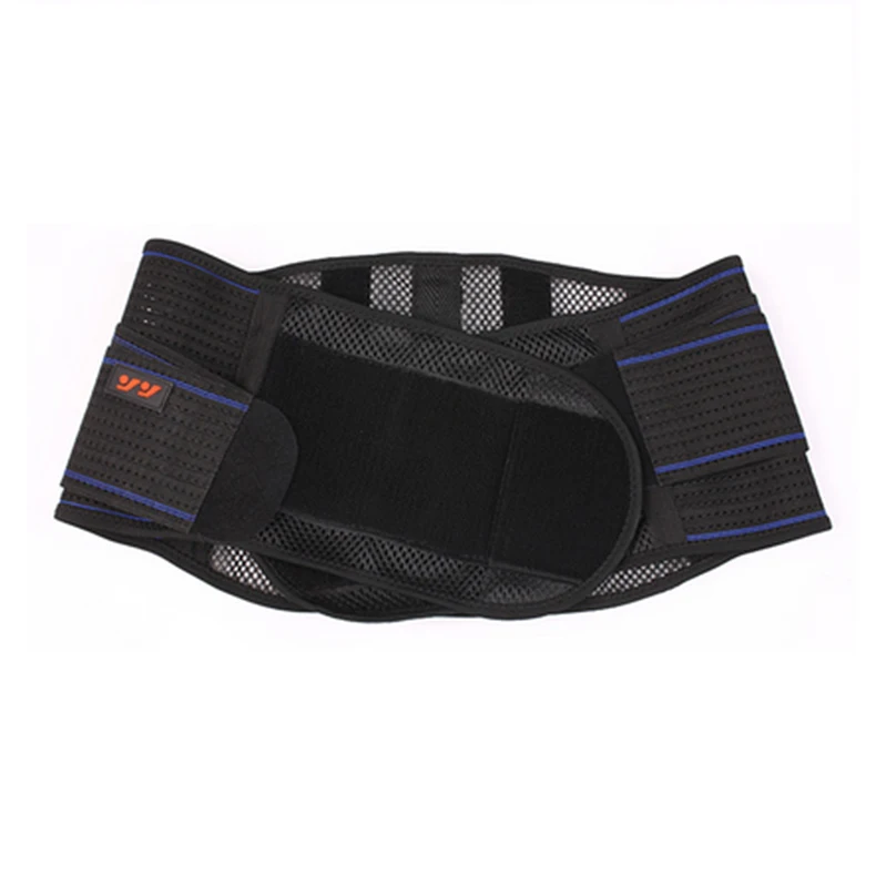 Sports fitness breathable waist support with adjustable compression belt for men and women