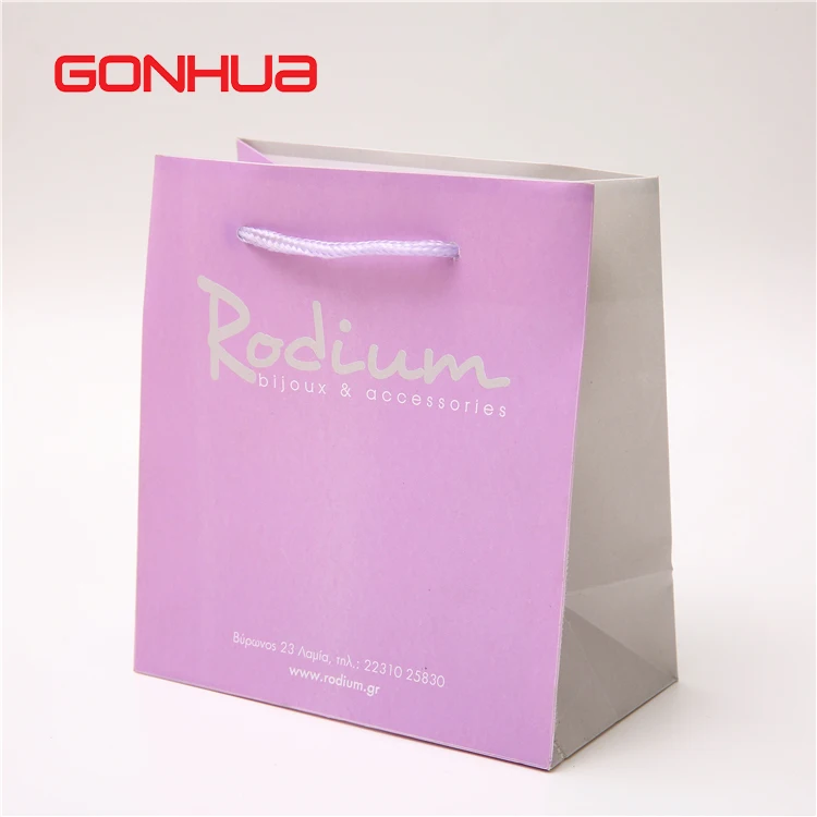 GONHUA wholesale custom logo bag printed shopping clothes PET PVC PP plastic paper takeaway bag with handle