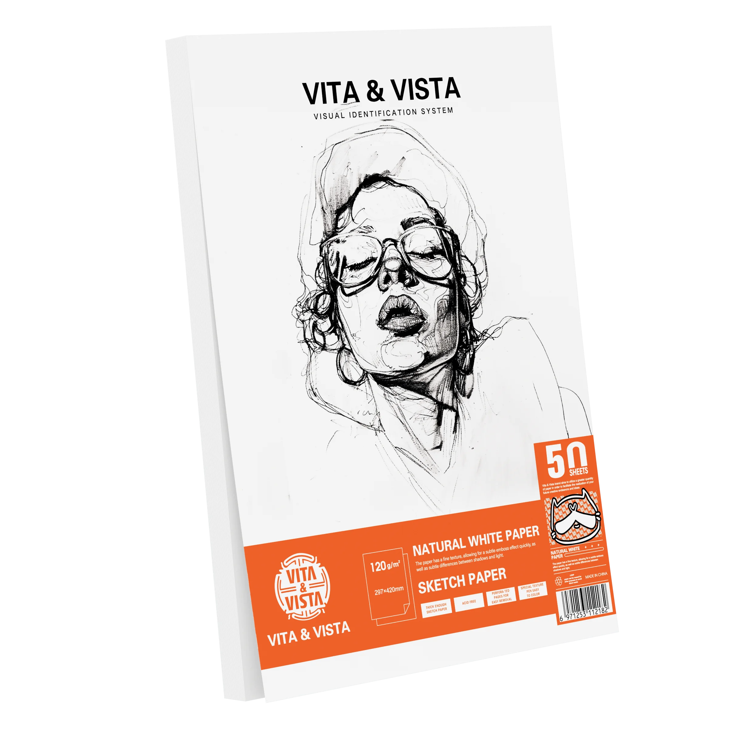 New Version 50 Sheets Custom Size Drawing Book With 120gsm Acid Free Drawing Sketch Paper