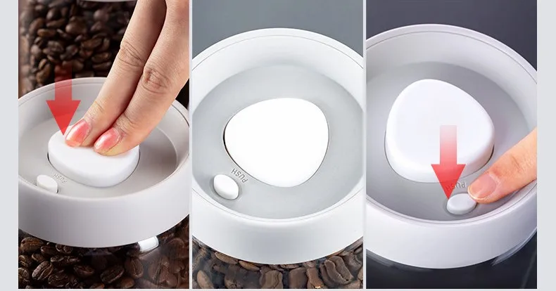 30 унций 40 60 вакуумная стеклянная герметичная банка прозрачная для хранения с высоким содержанием боросиликатного стекла емкость кофейных зерен