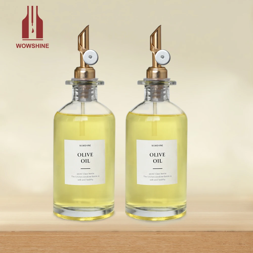 Wowshine Patent Item Weighted Aluminum Pourers Auto Flip Olive Oil Dispenser Spout Balsamic Vinegar Pour Spouts