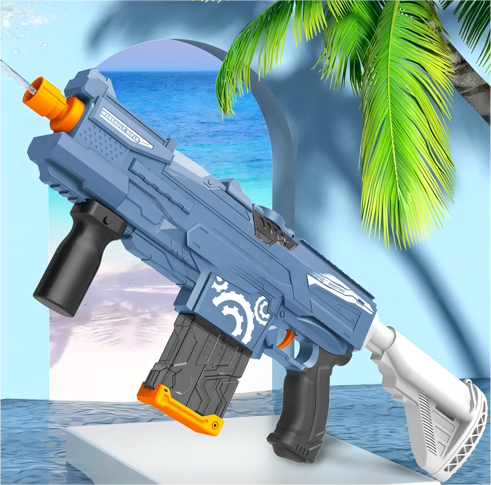 Summer Water Shooting Automatic Pumping Water Gun Electric Big Water Gun