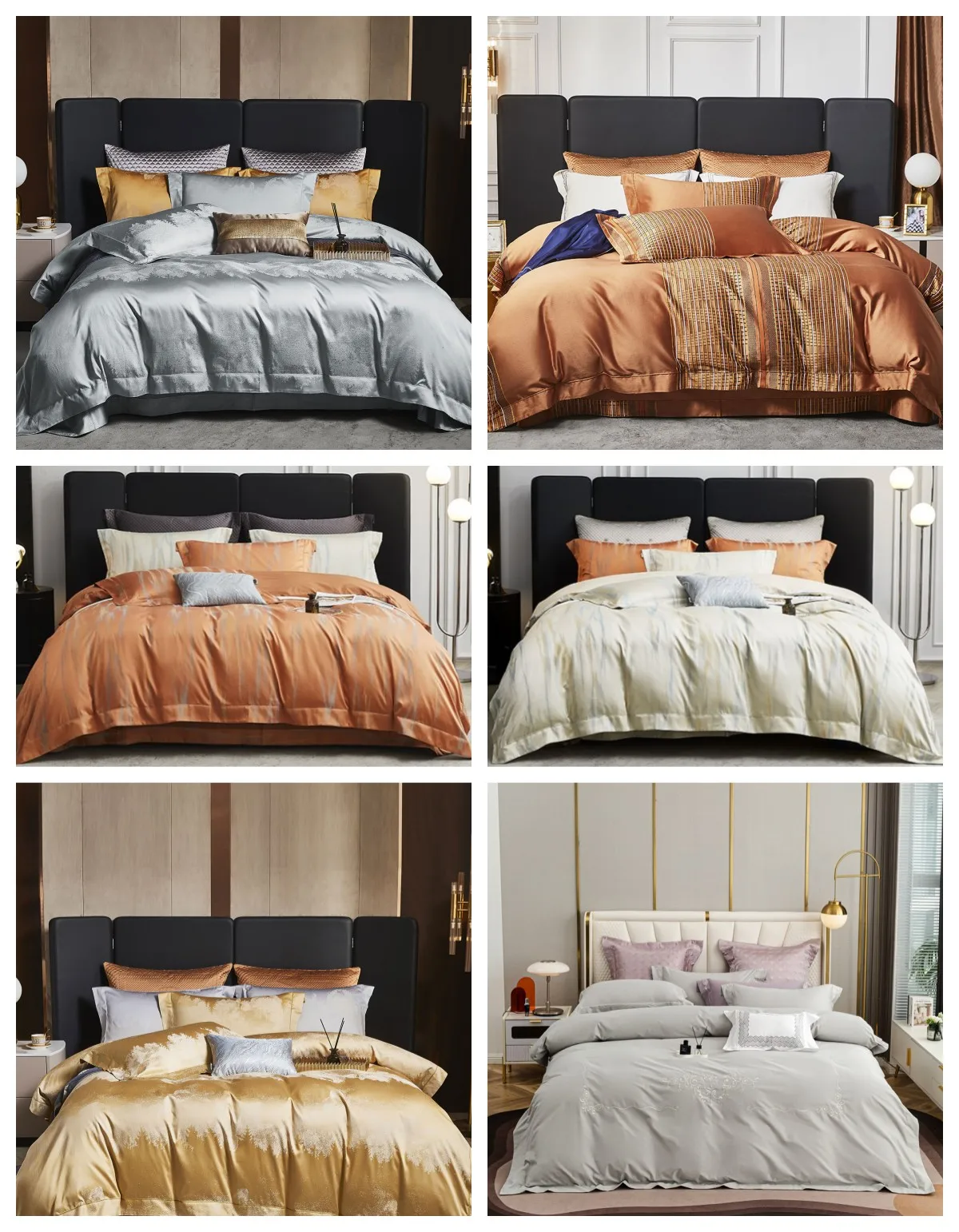 Aimaylai Soft 100% Egyptian Cotton Sheet Sets Home 4 Piece Bed Sheet for Comforter Bedsheet King Queen Duvet Cover Bedding Set