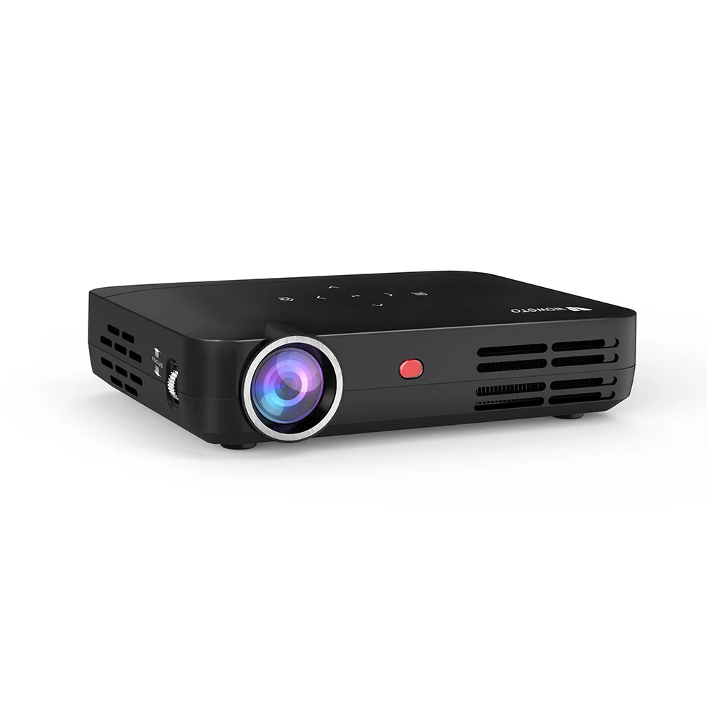 4K Portable Android Smart Projector Black LED lamp Auto Keystone Led DLP WIFI Bluetooth Home Theater Business Projector