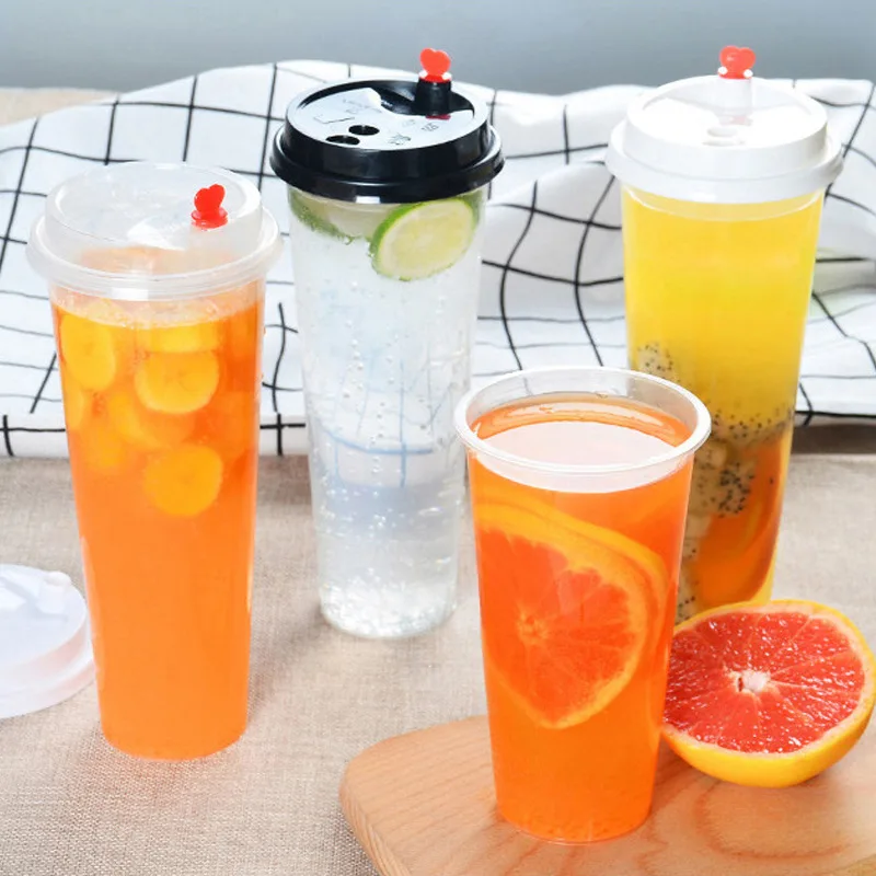 Custom Logo Printed Disposable Tall PP Plastic Cups 12OZ 16OZ 24OZ Plastic Cold and Hot Drinking Cup With Lids