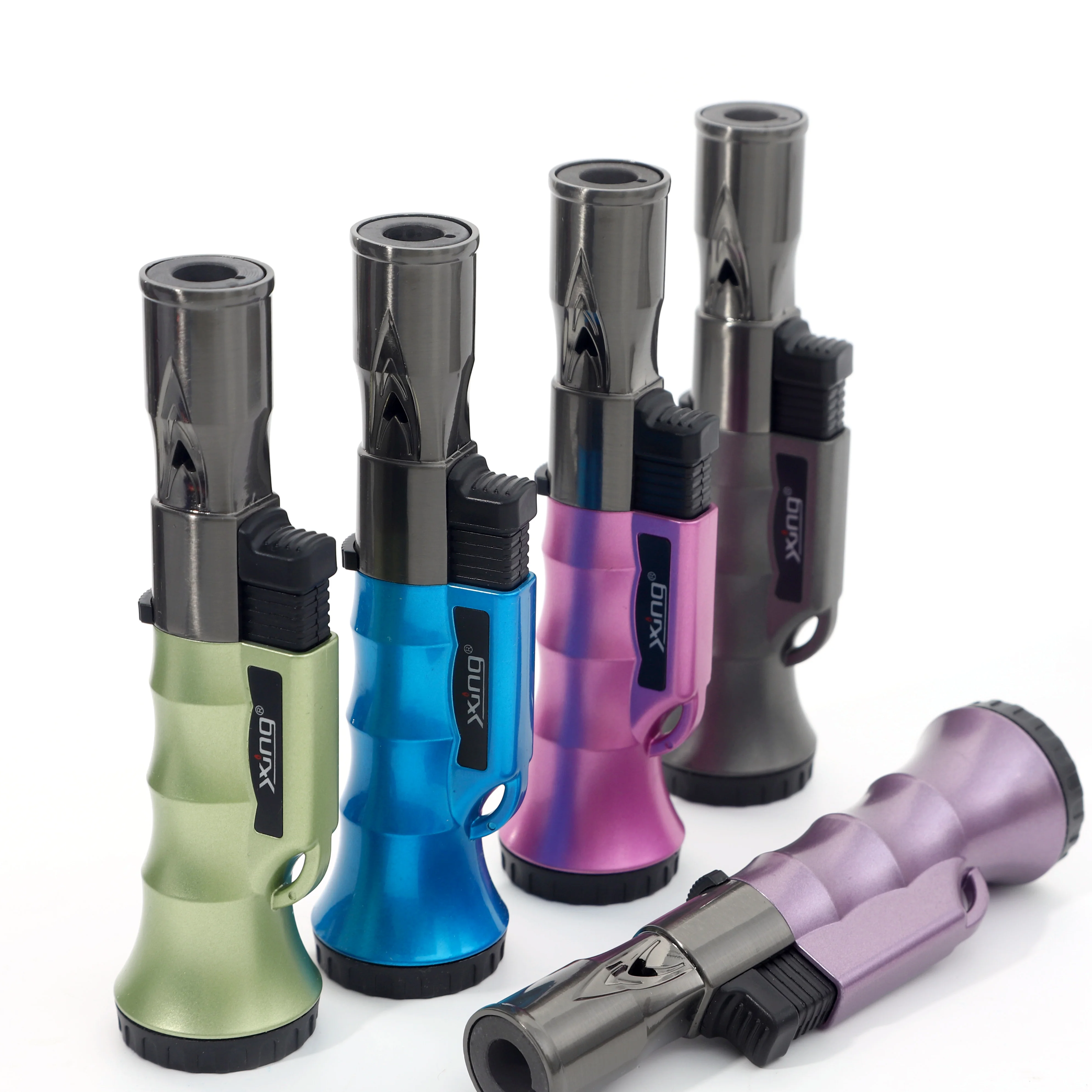 Customized portable windproof lighter jet flame electronic windproof cigarette lighter