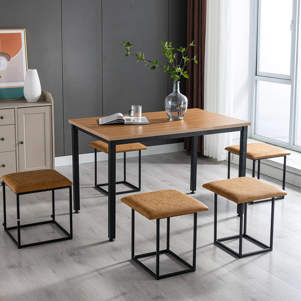 customize modern nordic kitchen restaurant metal dining table and chair for coffee shop