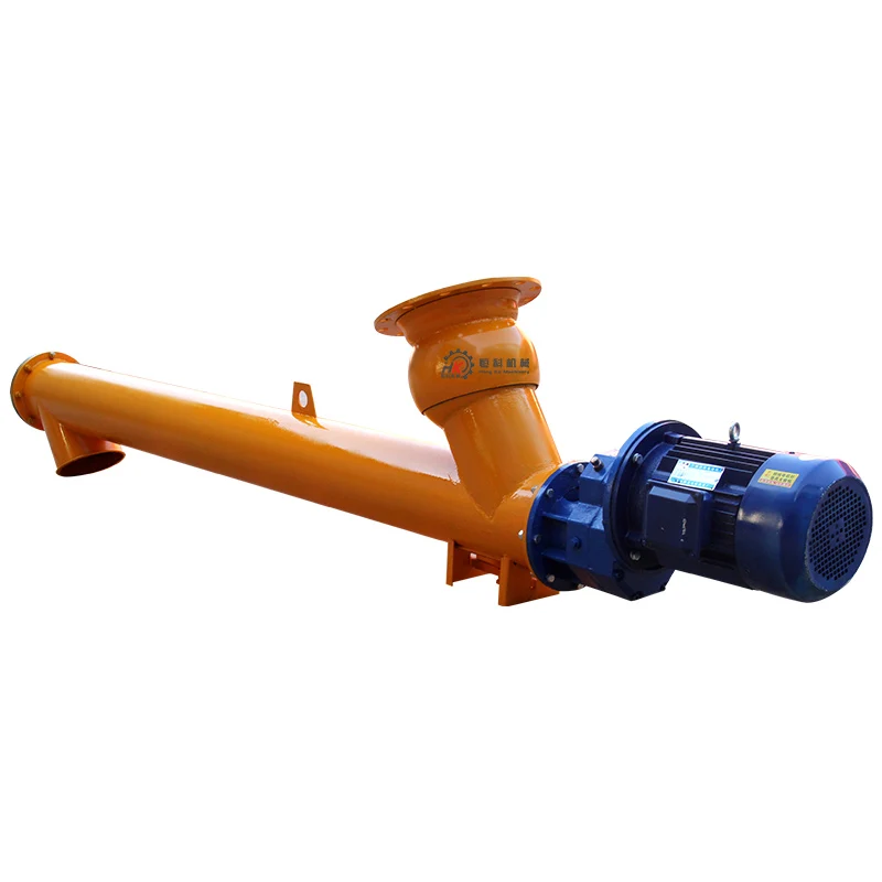 The screw conveyor is used to transport cement sand, and the mixing station uses a 165/219/273/325/426 screw conveyor pump