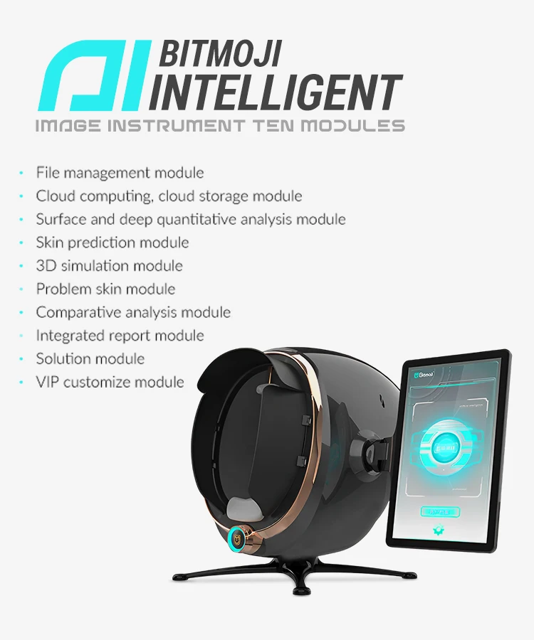 New Arrival Smart 3D Scanner Camera Device Facial Test Skin Analysis Machine Magic Mirror Skin Analyzer Machine