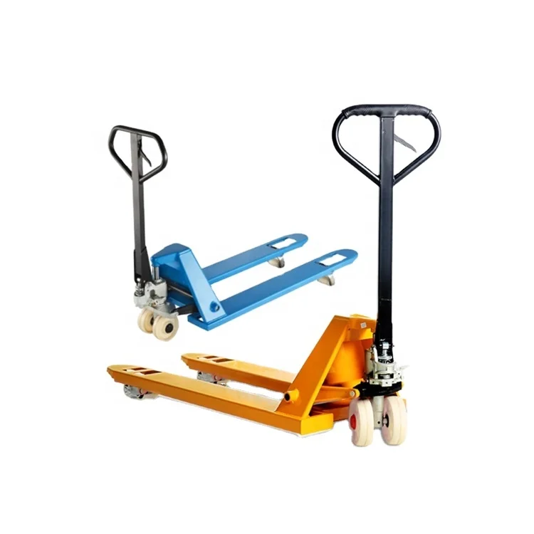 Heavy duty hand pallet truck hand pallet truck with 2.75mm 3.75mm thickness pallet truck trolley