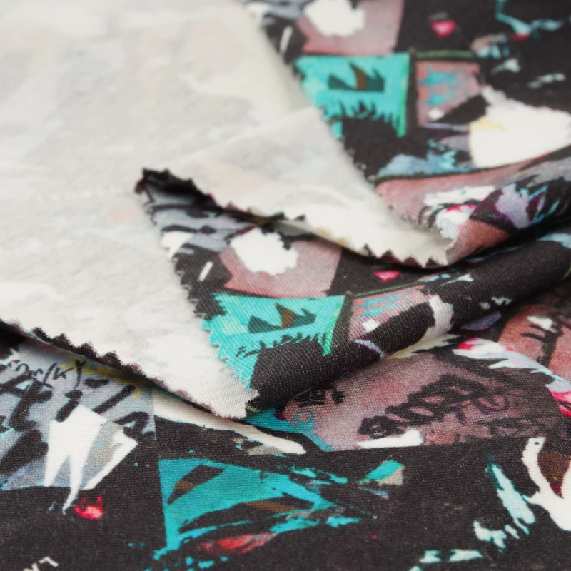 customized digital print cotton spandex Jersey fabric 32S Combed Organic Cotton t shirts fabric