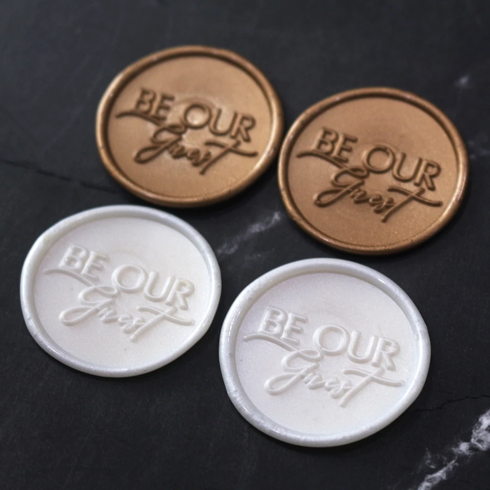Gold Wax Seal Stickers Adhesive Envelope Sealing Stickers Decoration for Wedding Wedding & Birthday Party