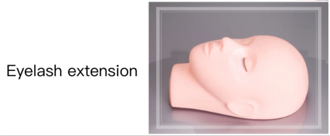 Wholesale Silicone Training Eyelash Extension Mannequin Head Skin Pad Flat Model Practice Head Face
