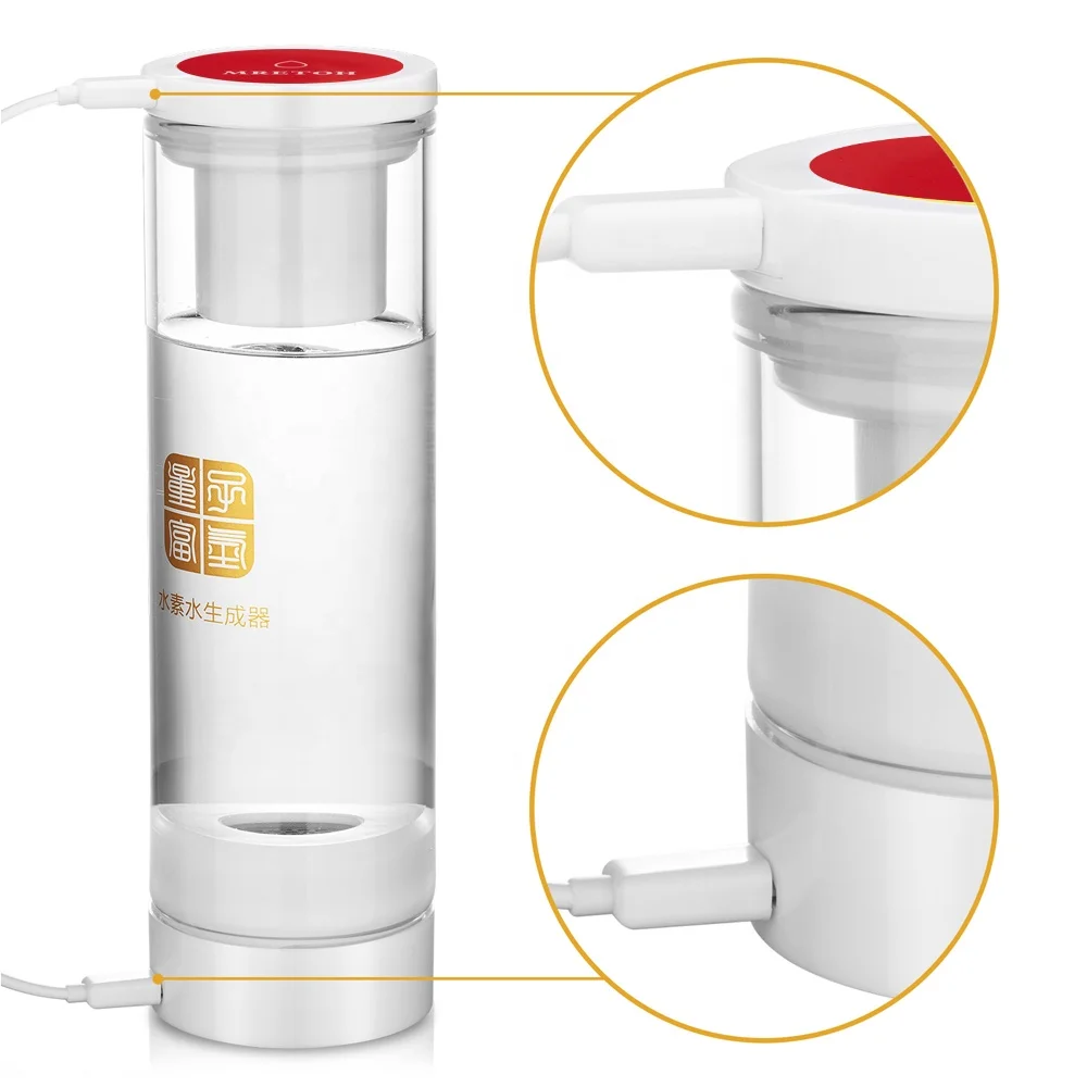 7.8hz low frequency Magnetic Resonance hydrogen water machine portable H2 bottle Korea Titanium platinum electrolysis generator