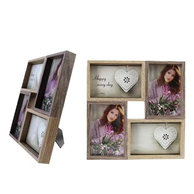 Wholesale Creative Combination 6 inch  Retro American Style Desktop Hanging Wall Splicing Photo Frame