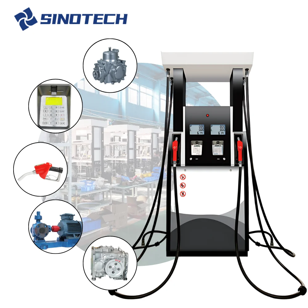 Petrol pump machine 2 nozzles fuel dispenser price filling pump gas station automatic fuel dispenser With Competitive Price