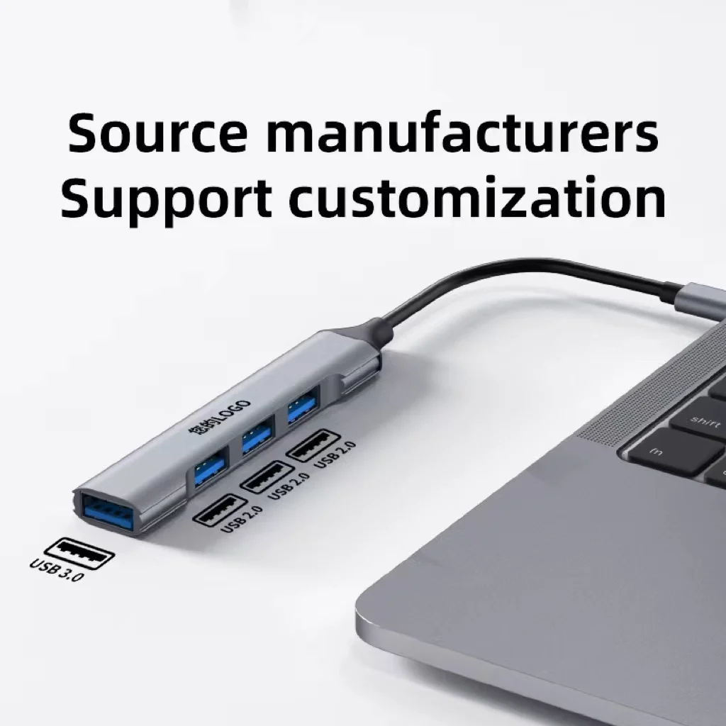 Type-c to USB a Adapter 4-port HUB Cable USB c to 4 USB A 3.0 2.0 Multi-Function Converter   For Laptop PC Pad Tablet Phone