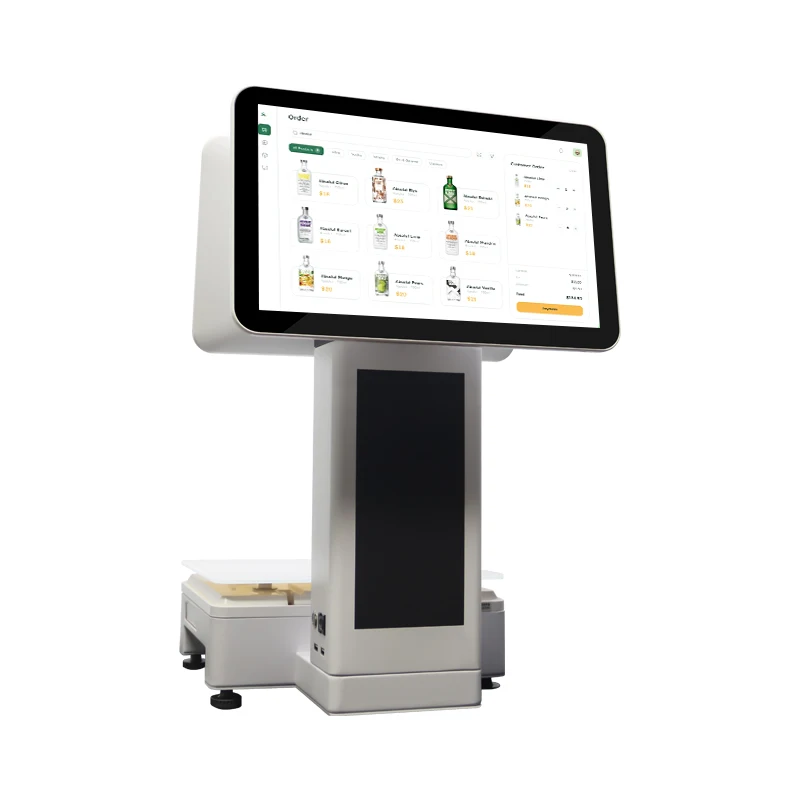 11.6/15/15.6Inch Dual Screen Windows/Android7 POS All In One System for Retail Shop With Printer Electronic Weighing Scale