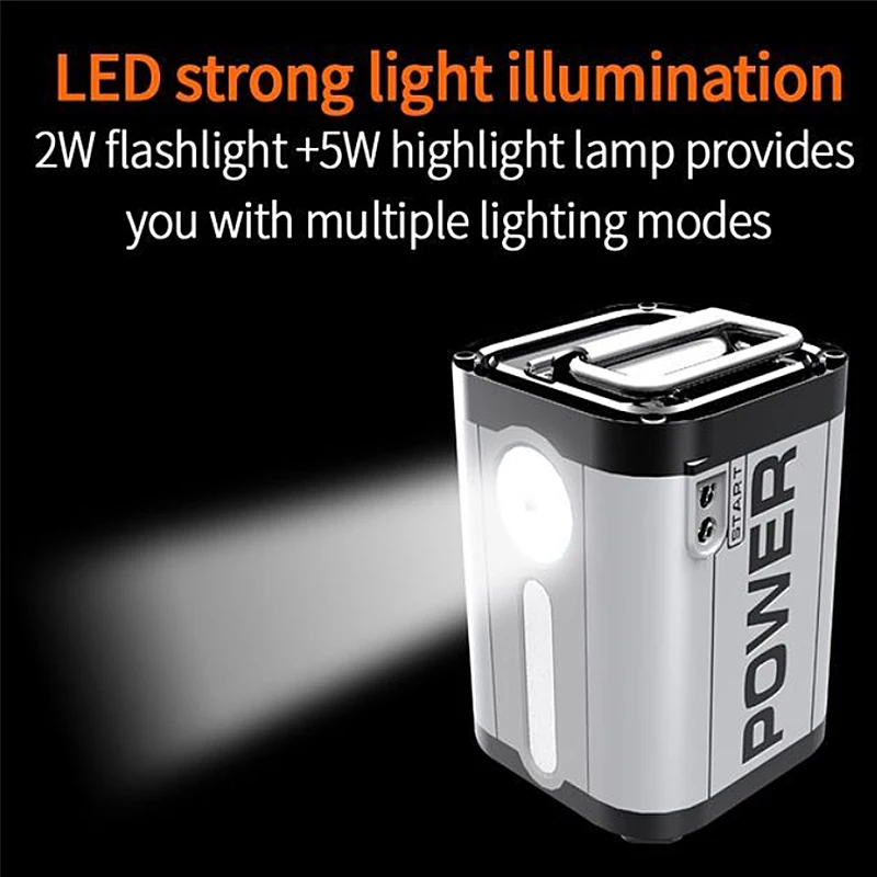 Car emergency power supply outdoor household energy storage battery 26800 mAh 12V 220V/110V output power supply battery