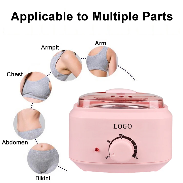 Lulu Youth, Wax 100 for Hair Removal Professional Mini Body Pink Multifunction Depilatory Wax Heater/