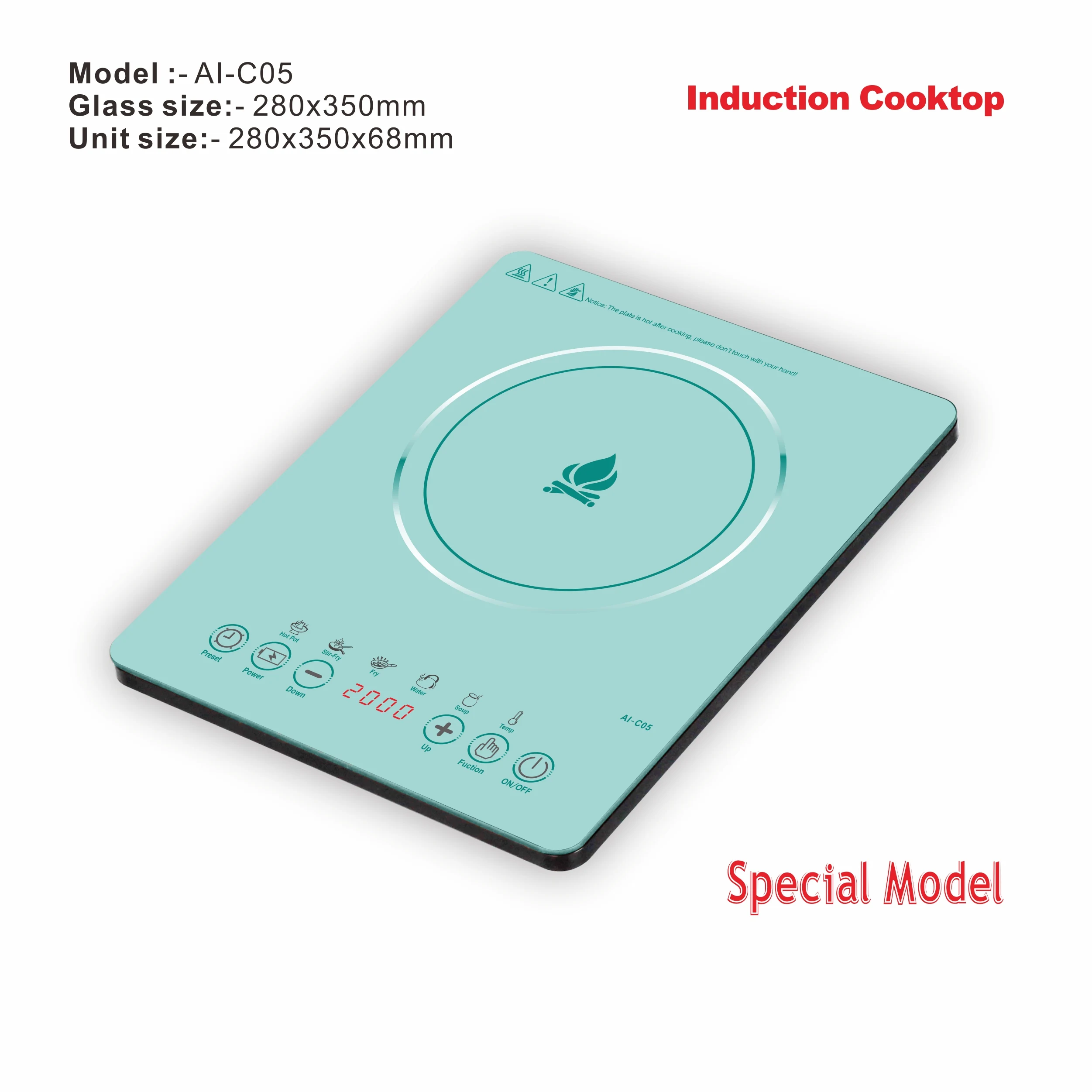 Factory Price 110V 220V 240V Induction Cooker AI-C05 Best burner with Good Hot Plate Gas Stove