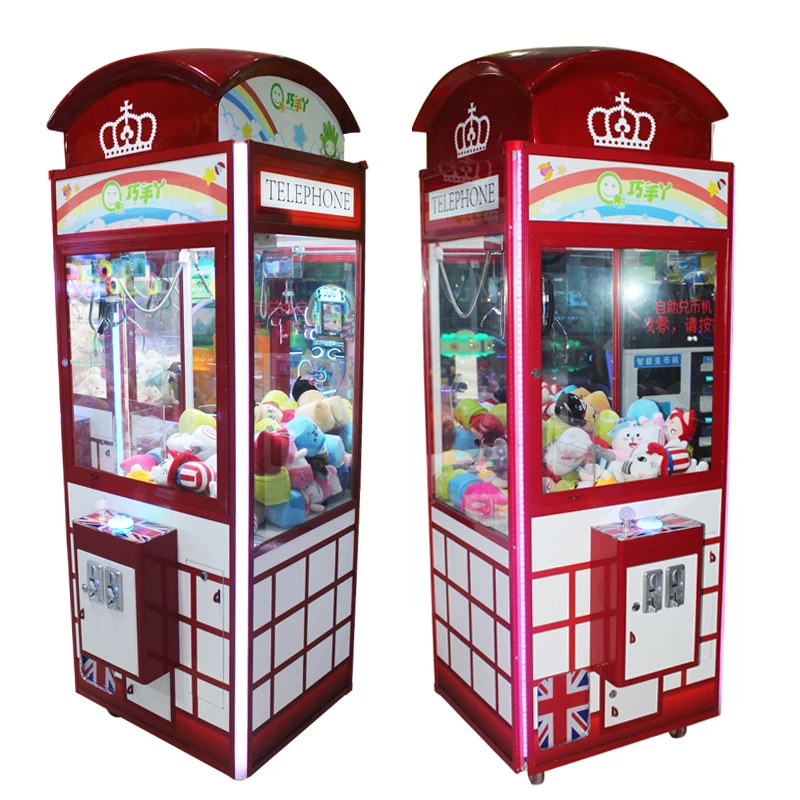 Hot Sale High Quality Philippines Candy Prizes Small Toy Soldier Plush Crane 30 Arcade Claw Machine For Sale