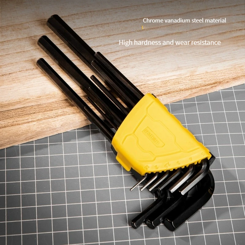 HIgh quality DL230809 Allen wrench set black flat head single combination hexagonal hardware multi-function screwdriver