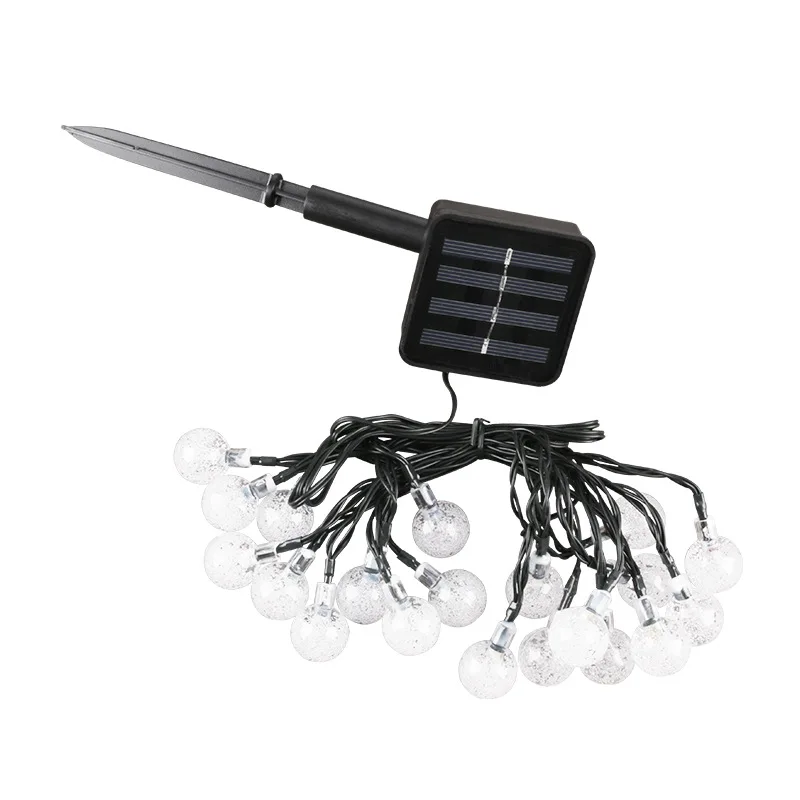 Hot Selling Blue LED String Light Waterproof Outdoor Christmas Fairy Crystal Ball Decorative Solar Garden Light Tree Style