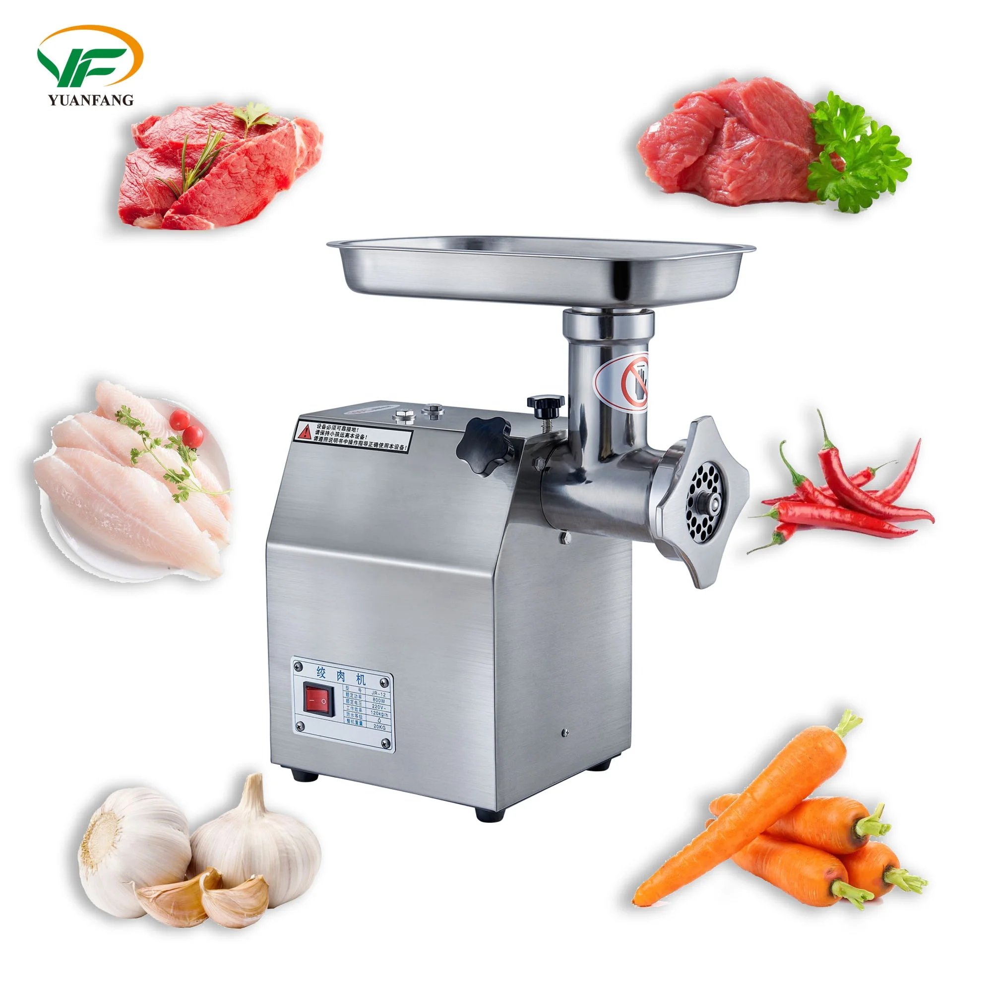 Factory Direct Sales Stainless Steel Commercial Electric Meat Grinder Meat Mincer Machine
