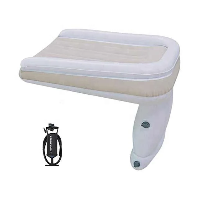 baby kids flocking inflatable airplane Toddler travel bed, foldable portable air mattress for travel, home