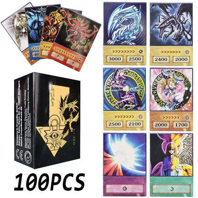 Оптовая продажа Google японская аниме Yu-Gi-Oh английская карта полная вспышка 100 карты детская игра King Yugioh Battle Cards