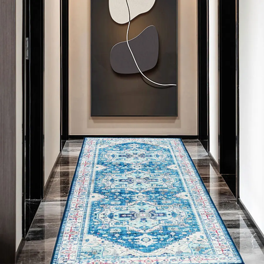 Oriental Washable Runner Rug 2x6 Kitchen Runner Rugs Non Skid Washable Runners for Hallways with Rubber Backing Vintage Carpet