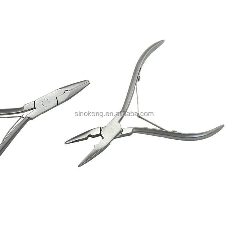 Wholesale stainless hair extension plier for apply micro ring beads link plier hair extension tools