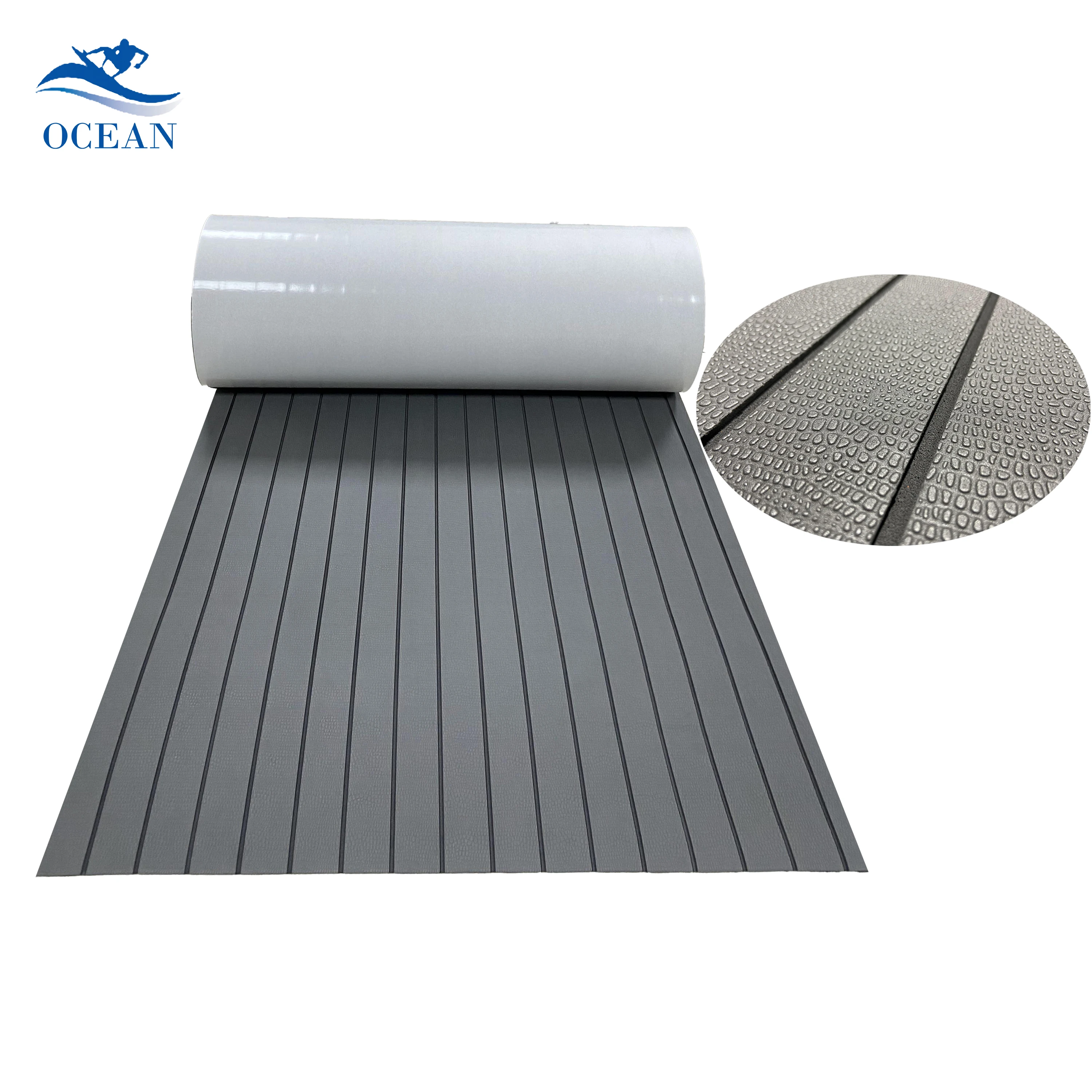 Ocean Oem 3M Adhesive Crocodile Pattern Eva Foam Synthetic Teak Marine Deck Non Skid Waterproof Yacht Carpet Boat Flooring