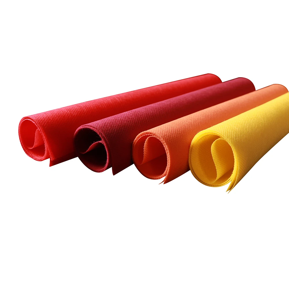 Non Woven Fabric Bag tie Interlining Spun bond Polypropylene non woven  color shopping bag production  material