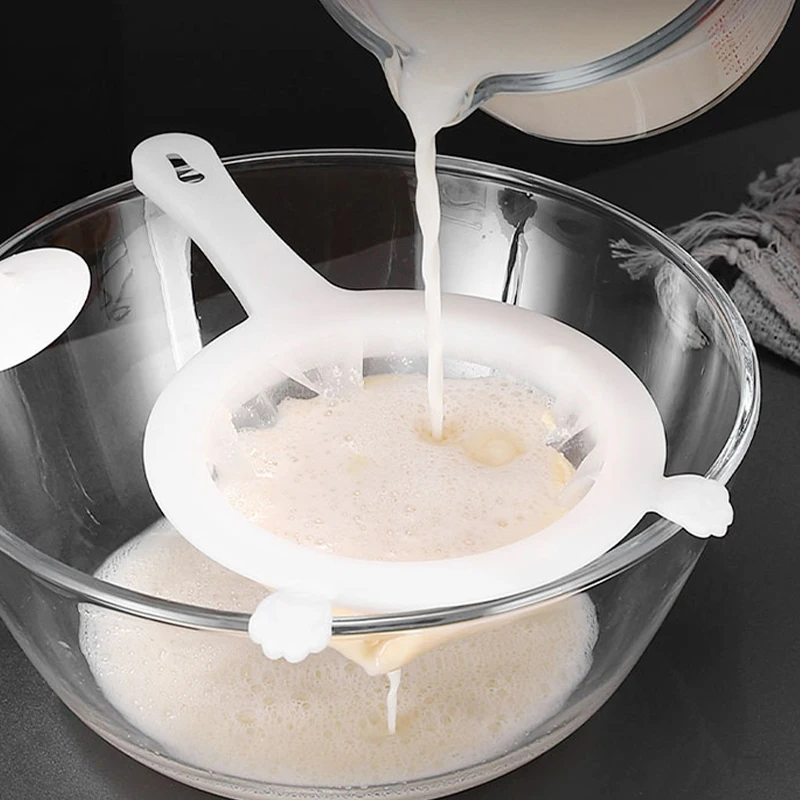 Food Grade Nylon Mesh Filter 400 Micron Mesh Sieve Fine Filtration Spoon Kiechen Bake Flour Juice Tomato Strainer