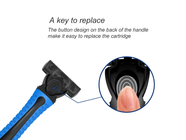 HW-B378DL Haowell triple three 3 blade system razor stainless steel sharp blade razor for mens shaving