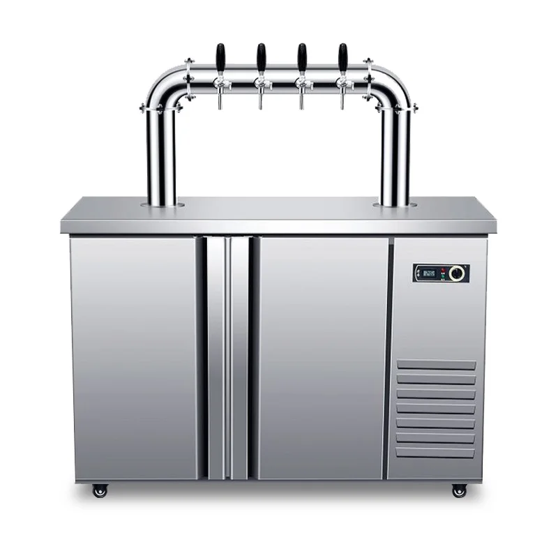 Double Tap Kegerator Beer Dispenser Keg Capacity-Refrigeration Equipment