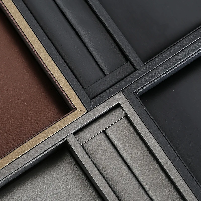 factory high quality PU leather cover wooden diamond ring earring necklace pendant jewelry display choose tray stock wholesale